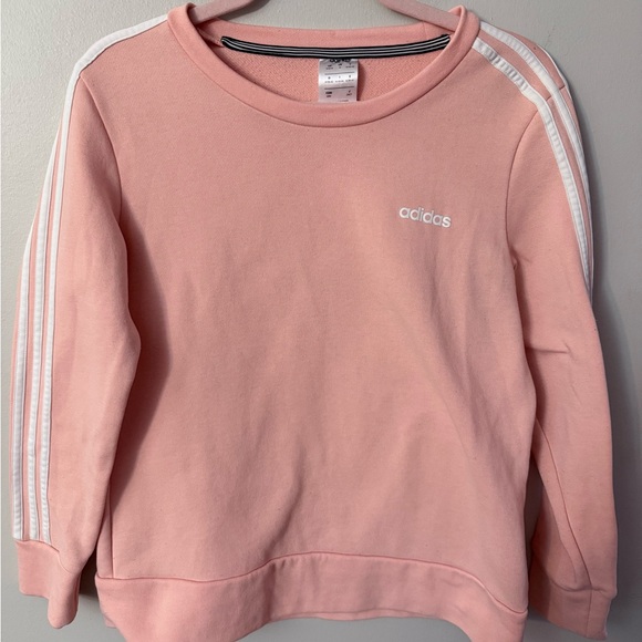 Adidas Women's Light Pink Crew Neck Sweater - Picture 1 of 13